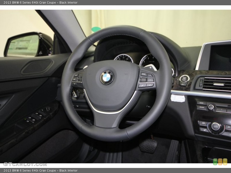 Black Interior Steering Wheel for the 2013 BMW 6 Series 640i Gran Coupe #68375304