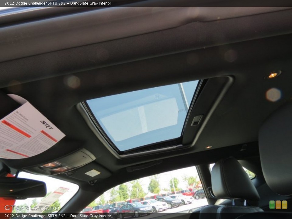 Dark Slate Gray Interior Sunroof for the 2012 Dodge Challenger SRT8 392 #68375397