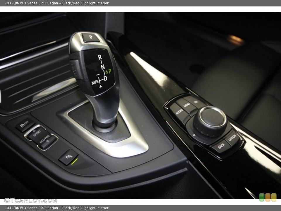 Black/Red Highlight Interior Transmission for the 2012 BMW 3 Series 328i Sedan #68375679