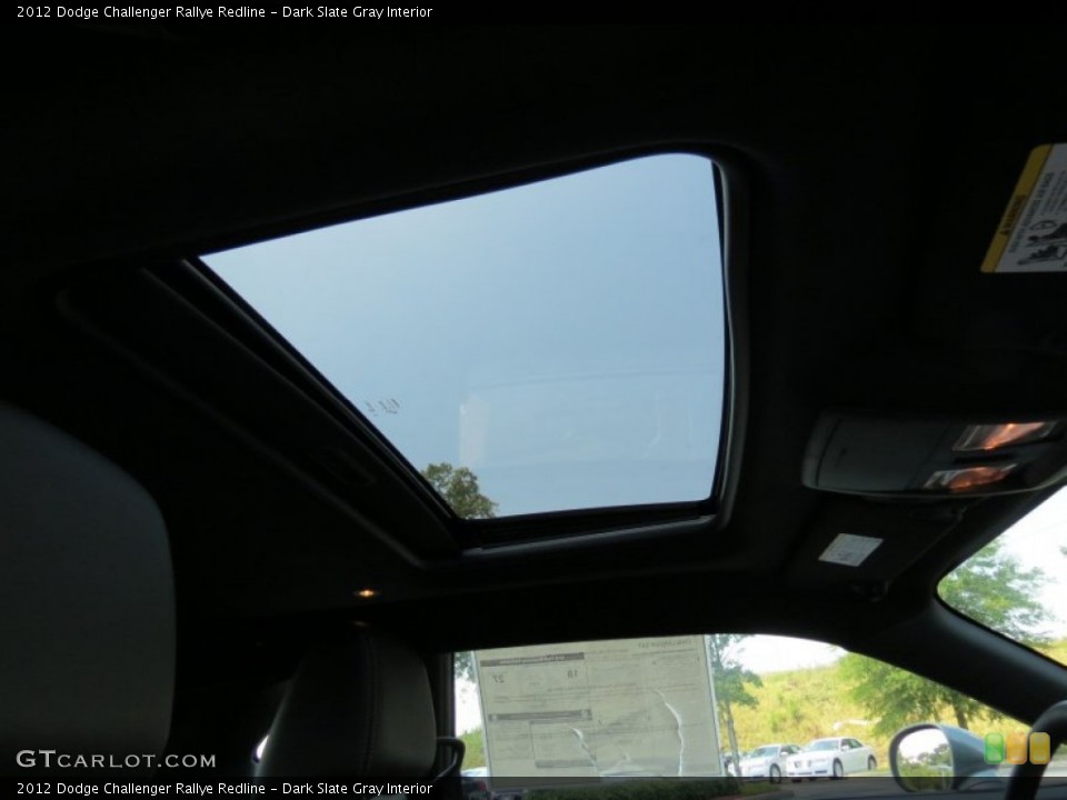 Dark Slate Gray Interior Sunroof for the 2012 Dodge Challenger Rallye Redline #68375760