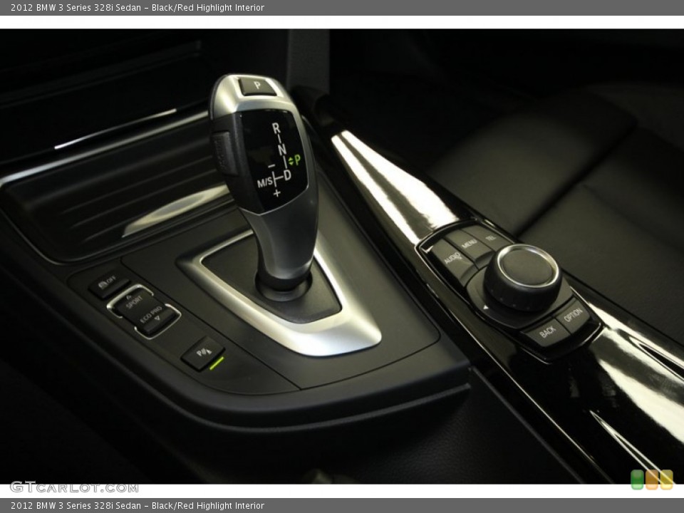 Black/Red Highlight Interior Transmission for the 2012 BMW 3 Series 328i Sedan #68376162