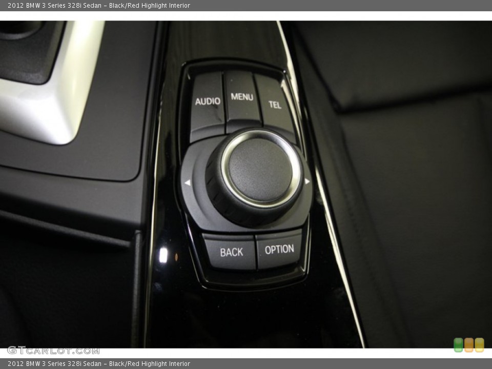 Black/Red Highlight Interior Controls for the 2012 BMW 3 Series 328i Sedan #68376171