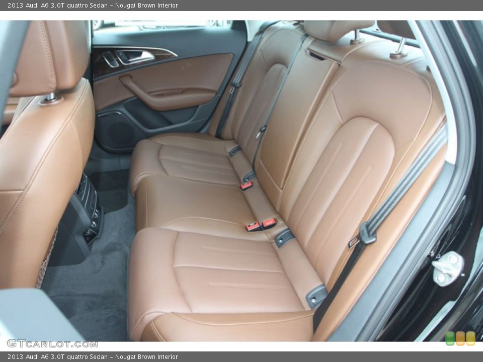 Nougat Brown Interior Rear Seat for the 2013 Audi A6 3.0T quattro Sedan #68377065