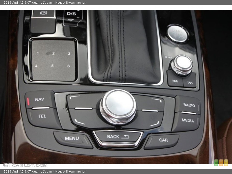 Nougat Brown Interior Controls for the 2013 Audi A6 3.0T quattro Sedan #68377131