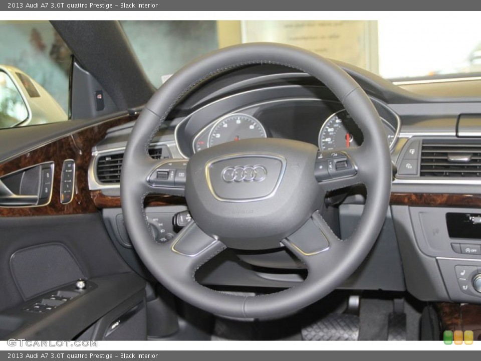 Black Interior Steering Wheel for the 2013 Audi A7 3.0T quattro Prestige #68377401