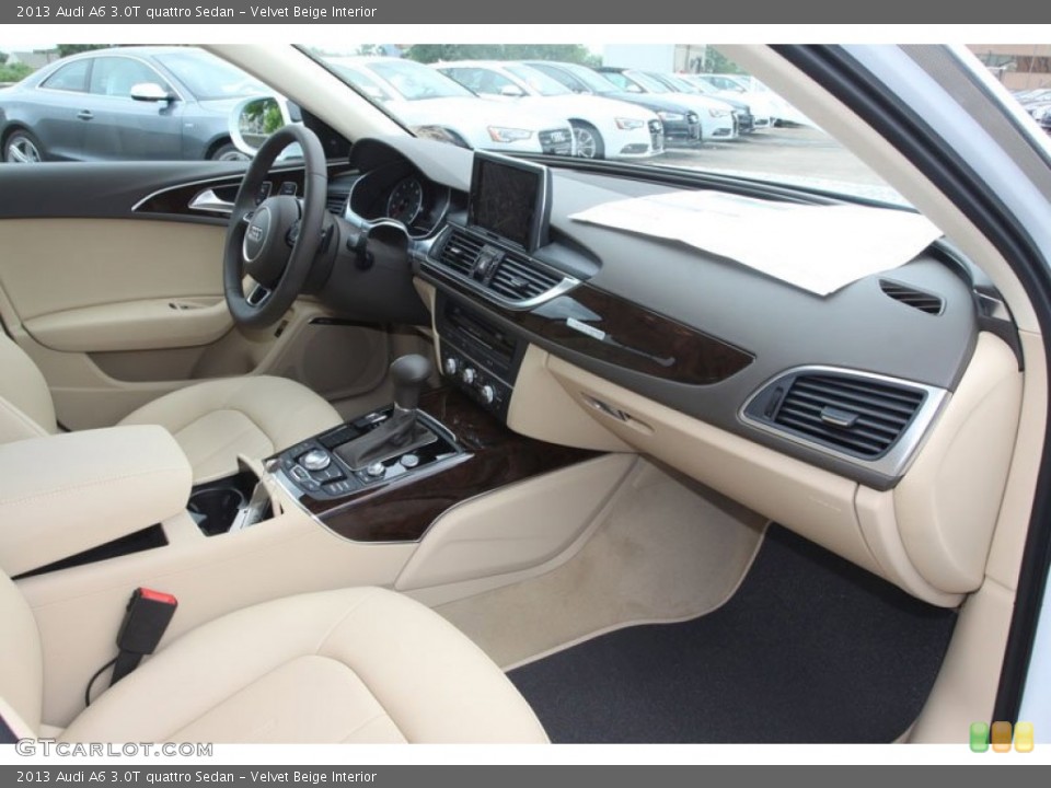 Velvet Beige Interior Dashboard for the 2013 Audi A6 3.0T quattro Sedan #68378235