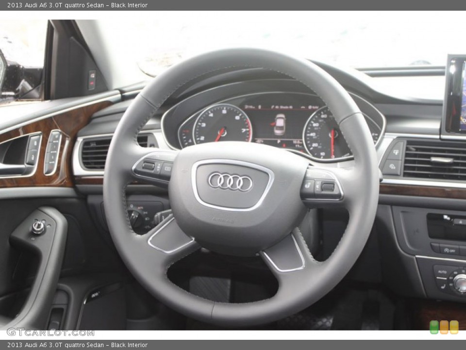 Black Interior Steering Wheel for the 2013 Audi A6 3.0T quattro Sedan #68378424
