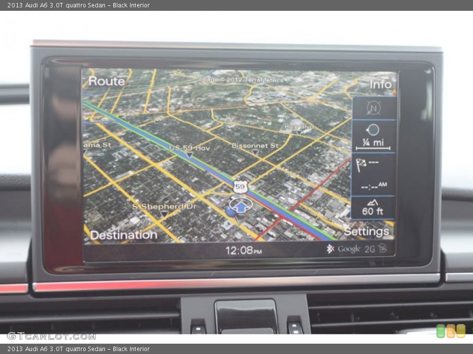 Black Interior Navigation for the 2013 Audi A6 3.0T quattro Sedan #68378439