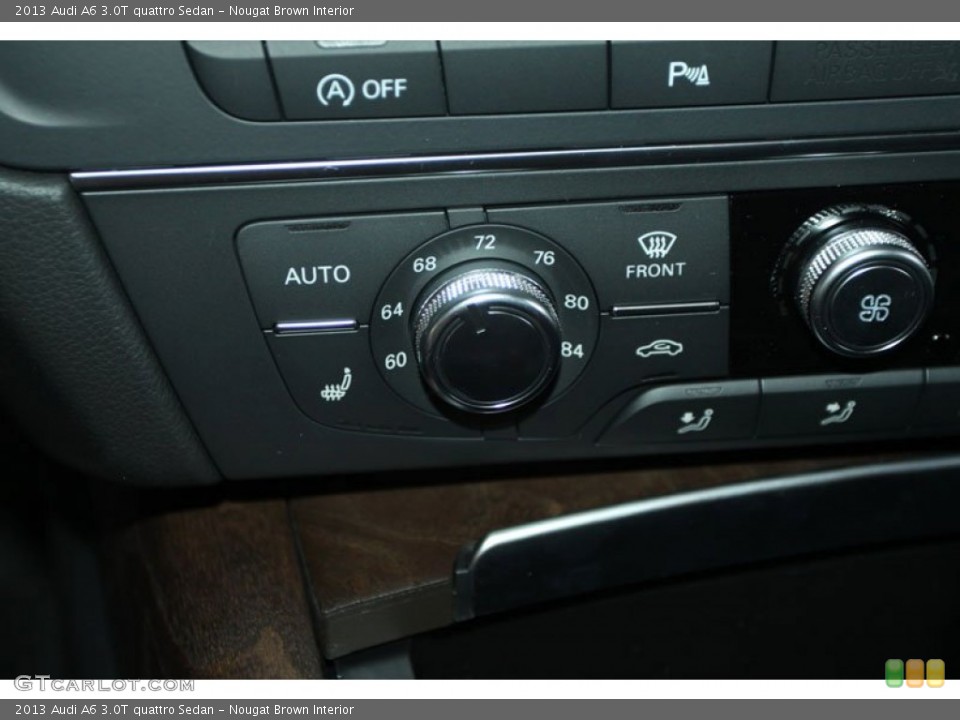 Nougat Brown Interior Controls for the 2013 Audi A6 3.0T quattro Sedan #68378679