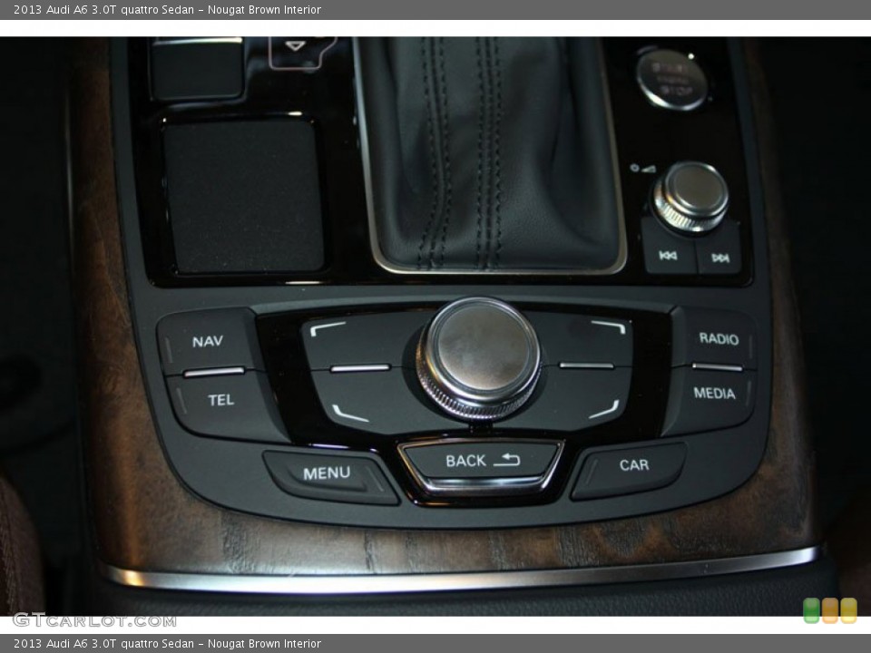 Nougat Brown Interior Controls for the 2013 Audi A6 3.0T quattro Sedan #68378697
