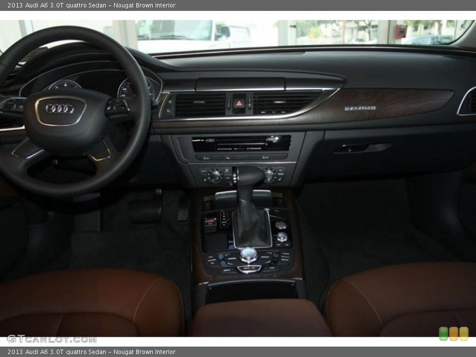 Nougat Brown Interior Dashboard for the 2013 Audi A6 3.0T quattro Sedan #68378730