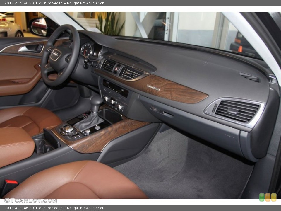 Nougat Brown Interior Dashboard for the 2013 Audi A6 3.0T quattro Sedan #68378772