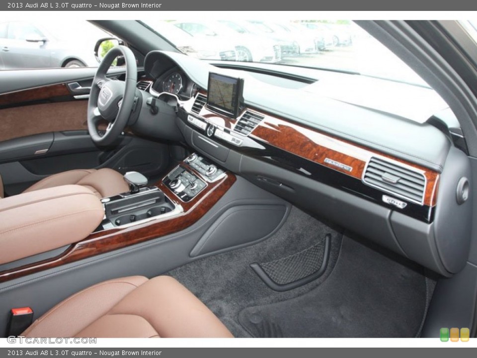 Nougat Brown Interior Dashboard for the 2013 Audi A8 L 3.0T quattro #68379288