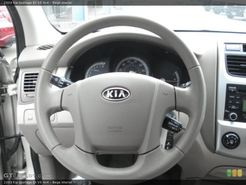 Beige Interior Steering Wheel for the 2009 Kia Sportage EX V6 4x4 #68379291