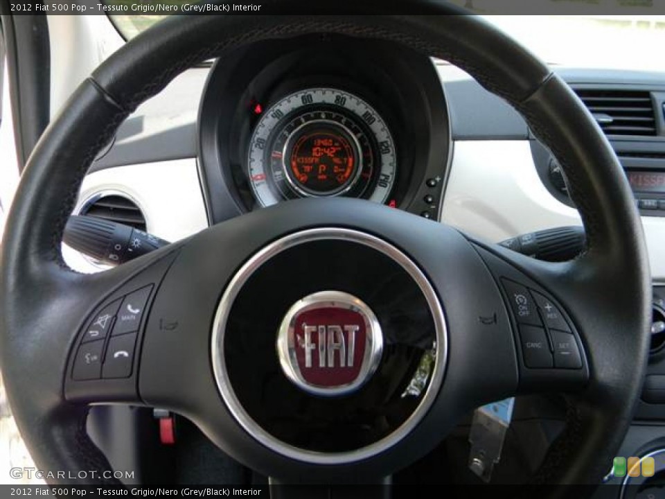 Tessuto Grigio/Nero (Grey/Black) Interior Steering Wheel for the 2012 Fiat 500 Pop #68380209
