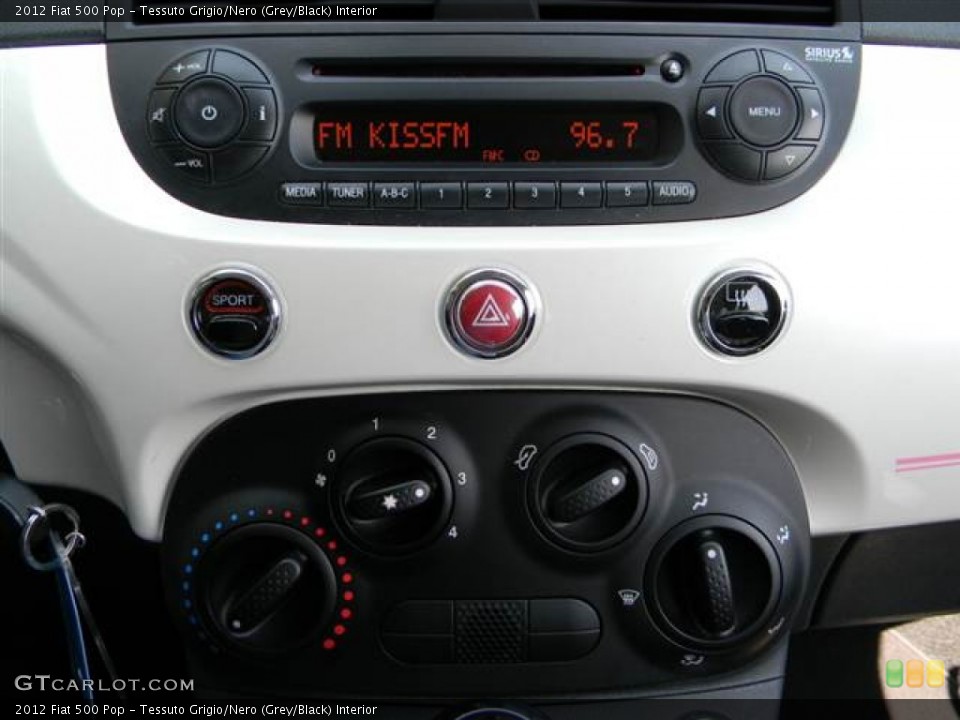 Tessuto Grigio/Nero (Grey/Black) Interior Controls for the 2012 Fiat 500 Pop #68380230