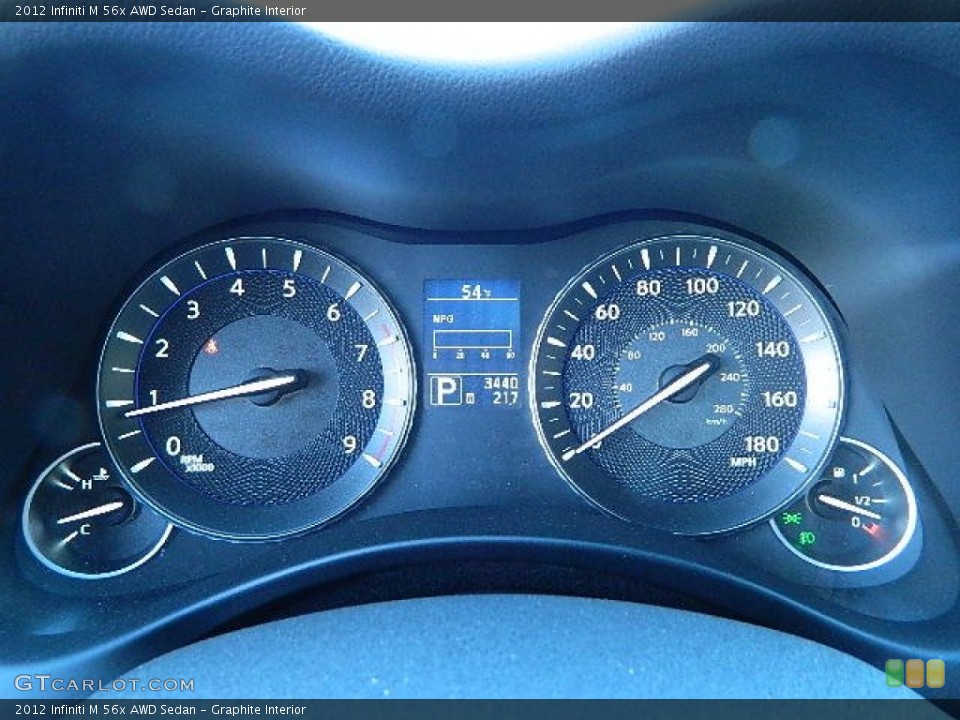 Graphite Interior Gauges for the 2012 Infiniti M 56x AWD Sedan #68383698