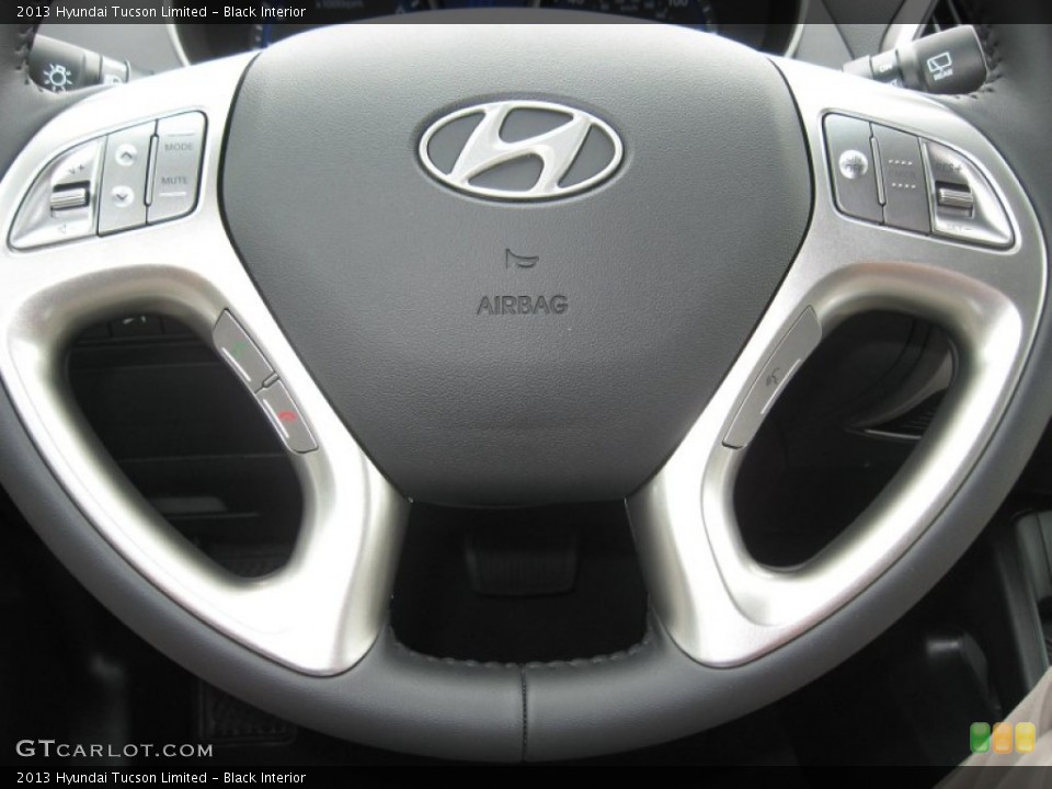 Black Interior Steering Wheel for the 2013 Hyundai Tucson Limited #68385553