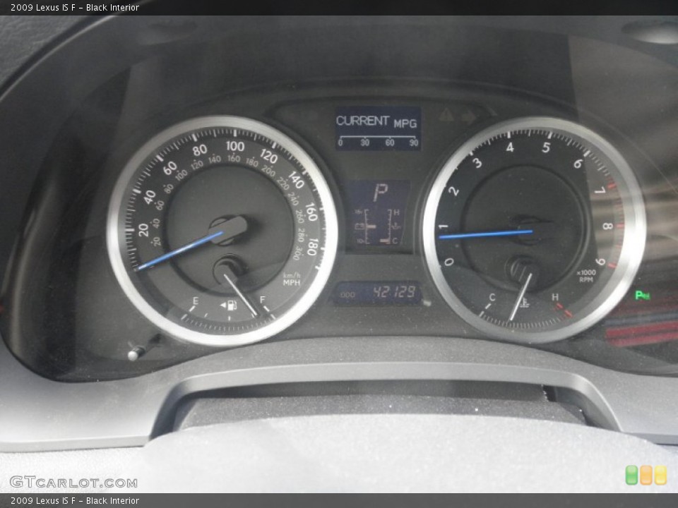 Black Interior Gauges for the 2009 Lexus IS F #68386089