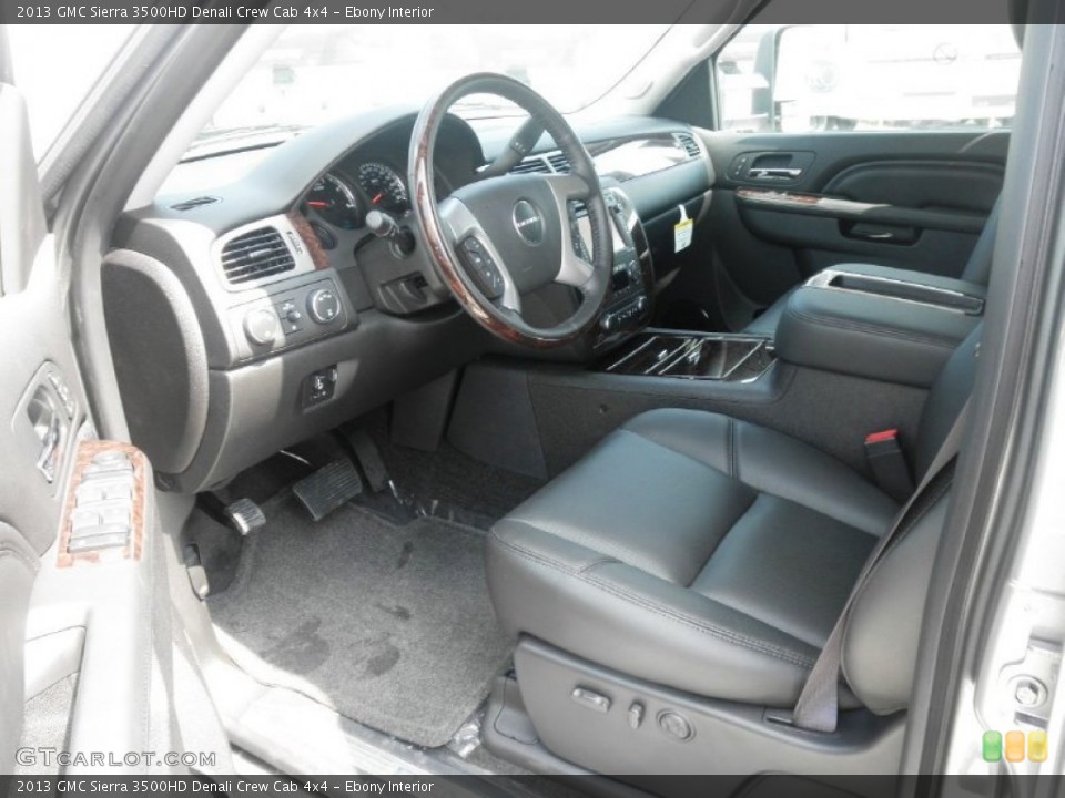 Ebony Interior Photo for the 2013 GMC Sierra 3500HD Denali Crew Cab 4x4 #68386563