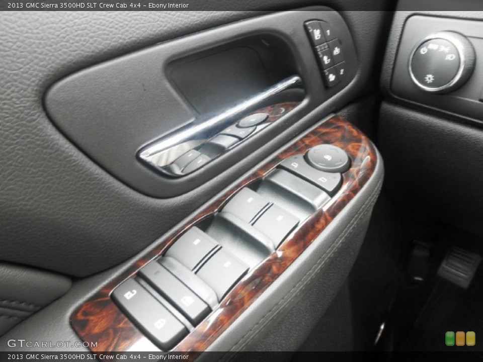 Ebony Interior Controls for the 2013 GMC Sierra 3500HD SLT Crew Cab 4x4 #68386992