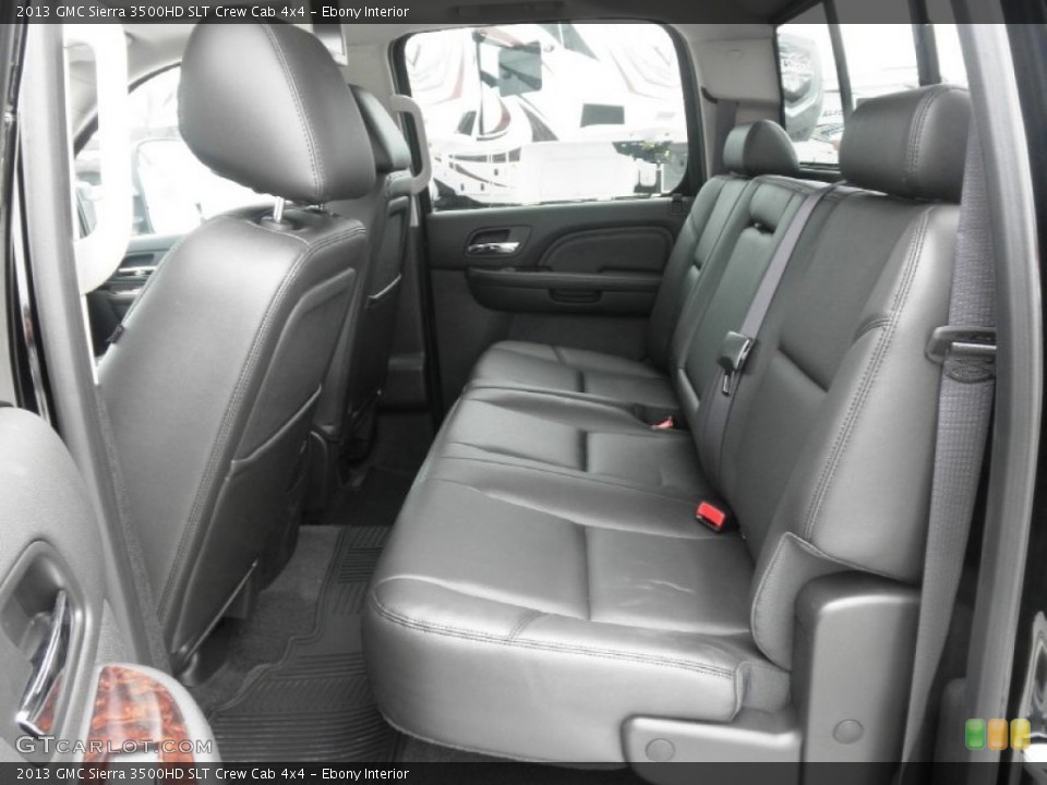 Ebony Interior Rear Seat for the 2013 GMC Sierra 3500HD SLT Crew Cab 4x4 #68387025