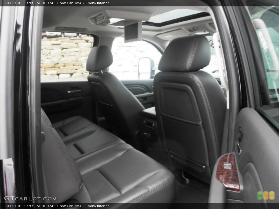 Ebony Interior Photo for the 2013 GMC Sierra 3500HD SLT Crew Cab 4x4 #68387067