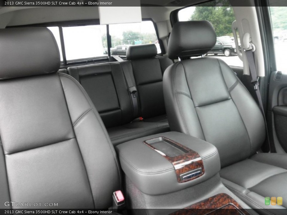 Ebony Interior Photo for the 2013 GMC Sierra 3500HD SLT Crew Cab 4x4 #68387083