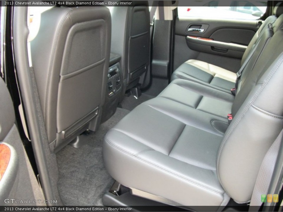Ebony Interior Rear Seat for the 2013 Chevrolet Avalanche LTZ 4x4 Black Diamond Edition #68387325
