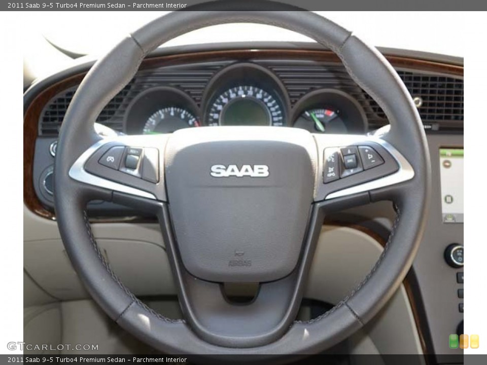 Parchment Interior Steering Wheel for the 2011 Saab 9-5 Turbo4 Premium Sedan #68388510
