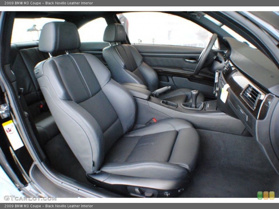 Black Novillo Leather Interior Front Seat for the 2009 BMW M3 Coupe #68389299