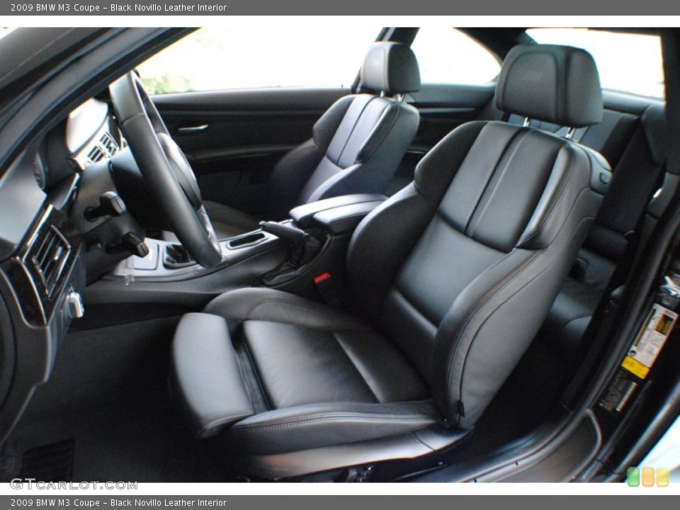 Black Novillo Leather Interior Front Seat for the 2009 BMW M3 Coupe #68389320