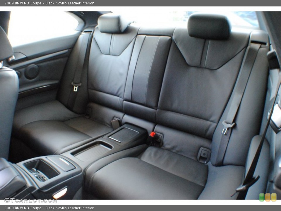 Black Novillo Leather Interior Rear Seat for the 2009 BMW M3 Coupe #68389356