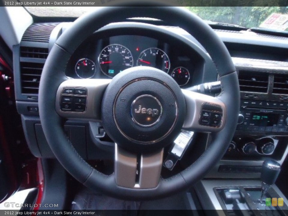 Dark Slate Gray Interior Steering Wheel for the 2012 Jeep Liberty Jet 4x4 #68393718