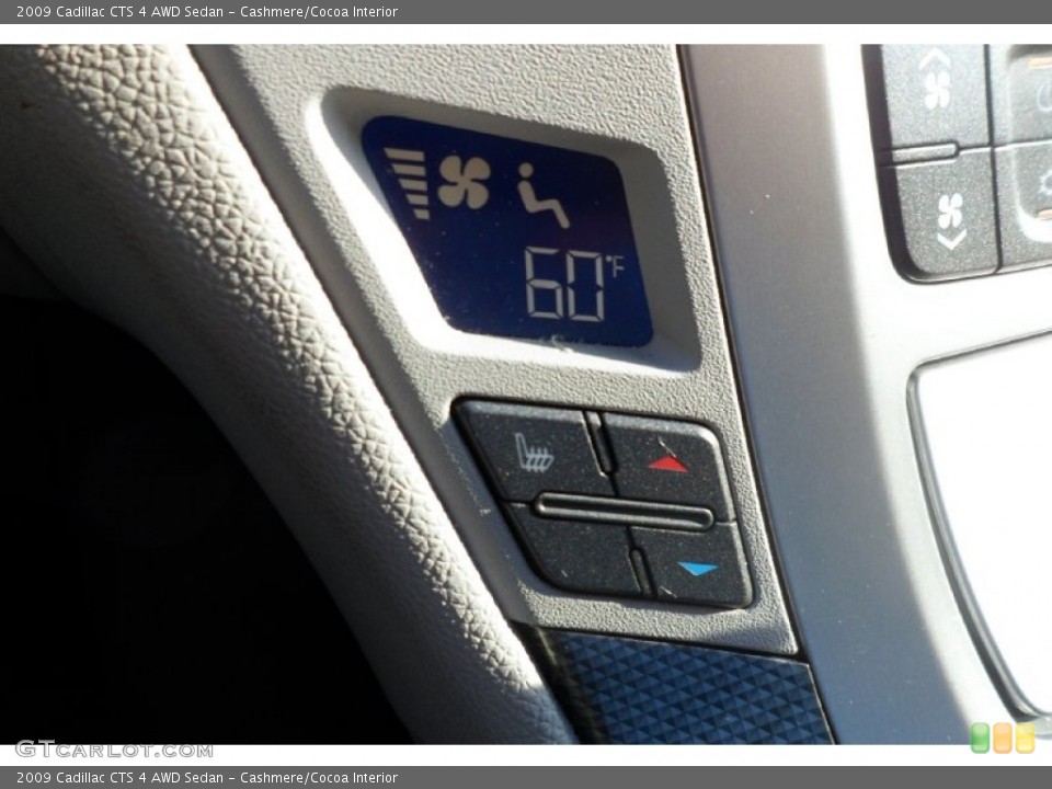 Cashmere/Cocoa Interior Controls for the 2009 Cadillac CTS 4 AWD Sedan #68396442