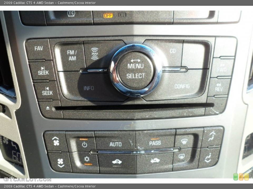 Cashmere/Cocoa Interior Controls for the 2009 Cadillac CTS 4 AWD Sedan #68396460