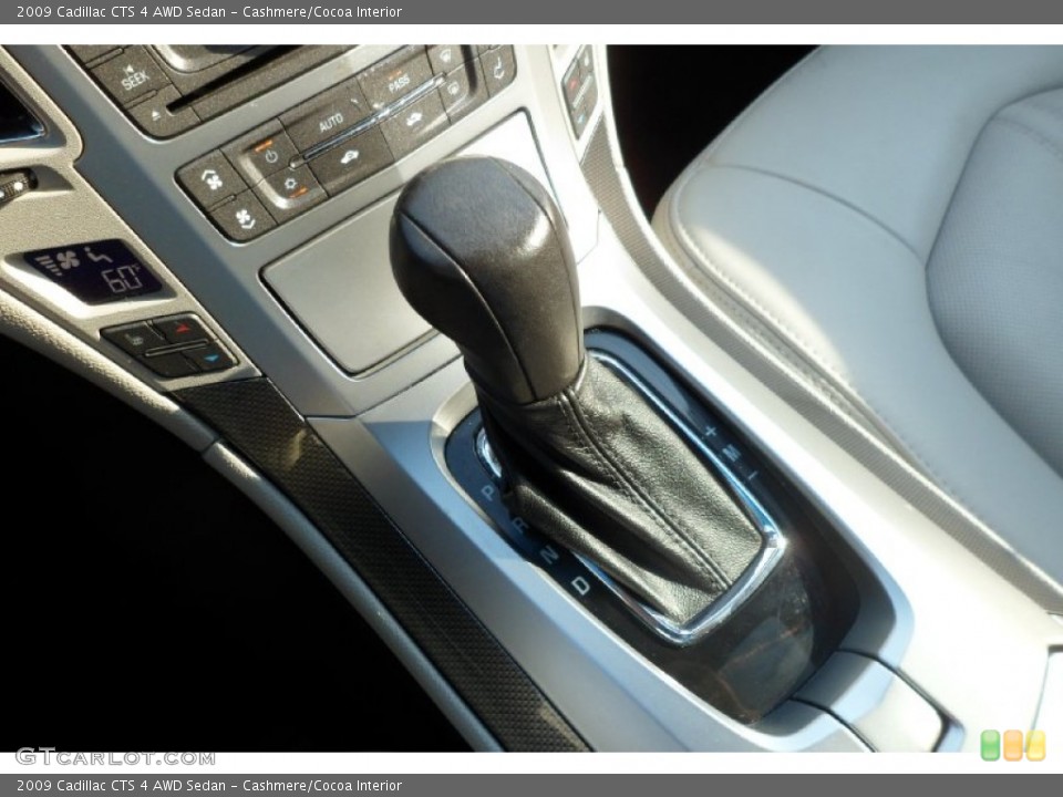 Cashmere/Cocoa Interior Transmission for the 2009 Cadillac CTS 4 AWD Sedan #68396508