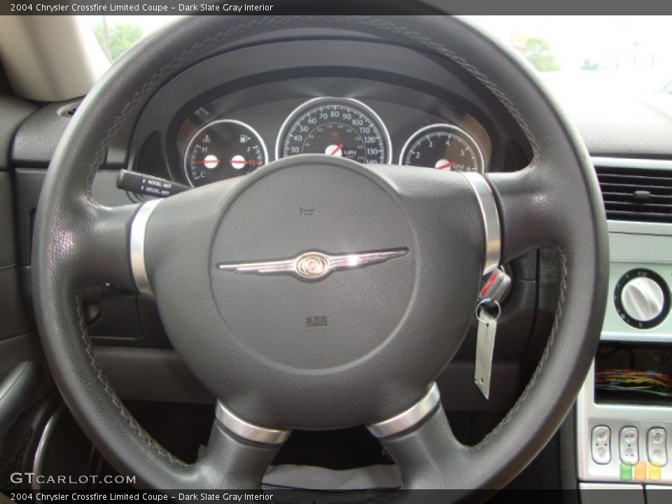 Dark Slate Gray Interior Steering Wheel for the 2004 Chrysler Crossfire Limited Coupe #68399025