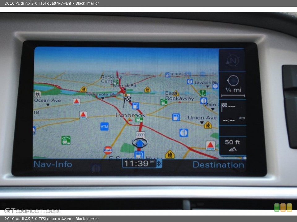 Black Interior Navigation for the 2010 Audi A6 3.0 TFSI quattro Avant #68400222