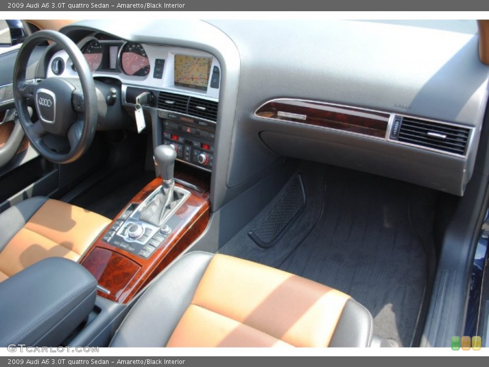 Amaretto/Black Interior Dashboard for the 2009 Audi A6 3.0T quattro Sedan #68400483