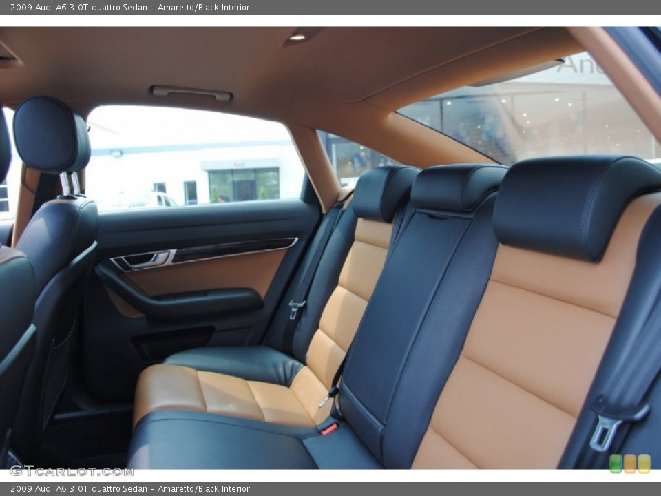Amaretto/Black Interior Rear Seat for the 2009 Audi A6 3.0T quattro Sedan #68400510