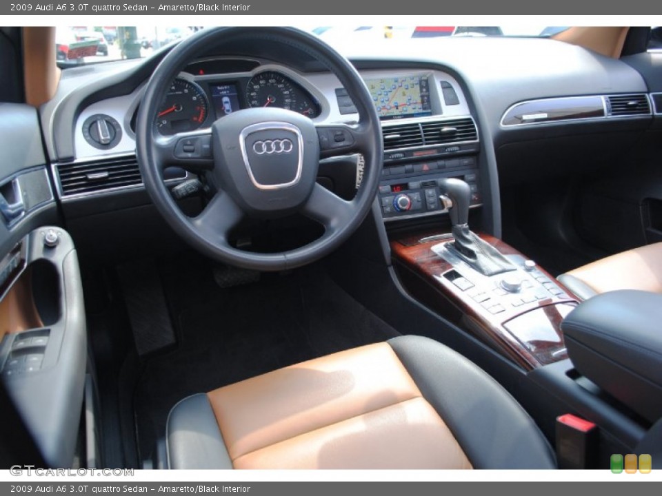 Amaretto/Black Interior Prime Interior for the 2009 Audi A6 3.0T quattro Sedan #68400516