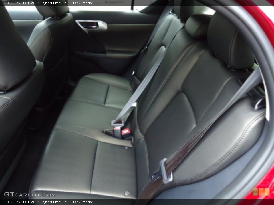 Black Interior Rear Seat for the 2012 Lexus CT 200h Hybrid Premium #68401803