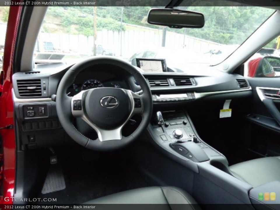 Black Interior Dashboard for the 2012 Lexus CT 200h Hybrid Premium #68401809