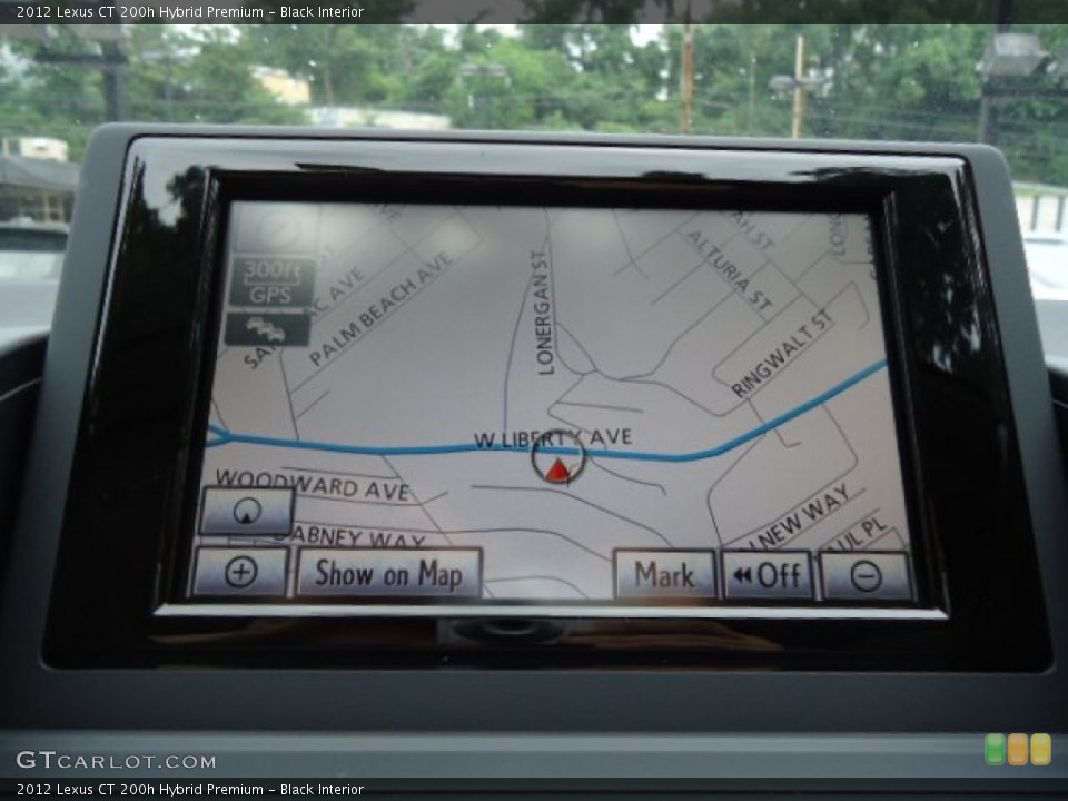 Black Interior Navigation for the 2012 Lexus CT 200h Hybrid Premium #68401839