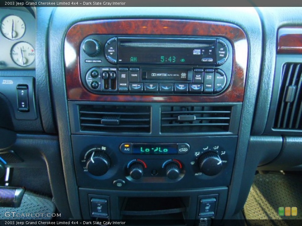 Dark Slate Gray Interior Controls for the 2003 Jeep Grand Cherokee Limited 4x4 #68402196