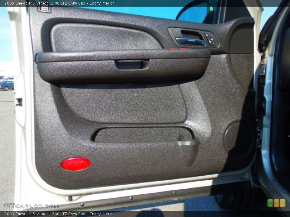 Ebony Interior Door Panel for the 2009 Chevrolet Silverado 1500 LTZ Crew Cab #68402493
