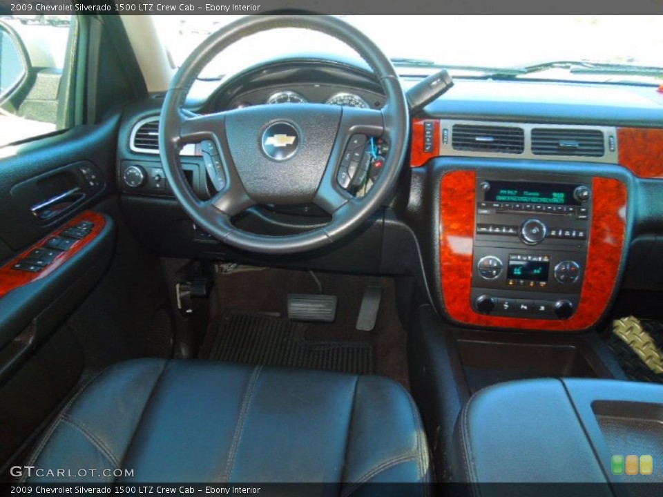 Ebony Interior Dashboard for the 2009 Chevrolet Silverado 1500 LTZ Crew Cab #68402529