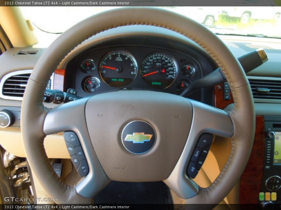 Light Cashmere/Dark Cashmere Interior Steering Wheel for the 2013 Chevrolet Tahoe LTZ 4x4 #68403192