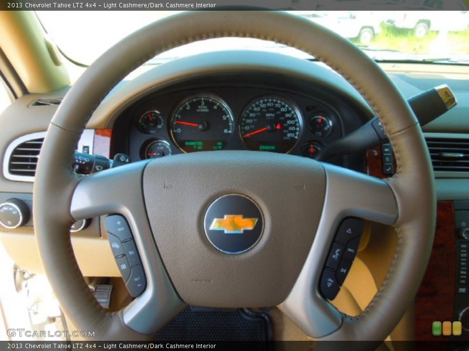Light Cashmere/Dark Cashmere Interior Steering Wheel for the 2013 Chevrolet Tahoe LTZ 4x4 #68403477